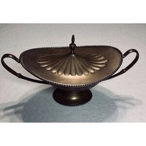 Antique Server Silver-Plate Footed Tureen with Lid Georgian Design Soup Gravy